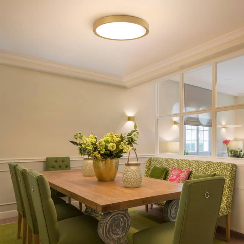 Modern 9.06-inch Round LED Flush Mount Ceiling Lighting for Hallway Bedroom