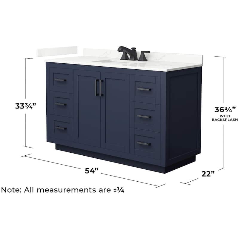 Wyndham Collection WCF292954S-QTZ-US3MXX Miranda 54" Free Standing