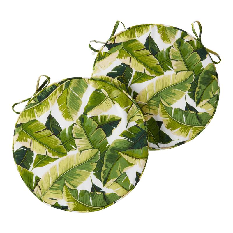 Greendale Home Fashions 18" Round Outdoor Chair Pad (Set of 2)
