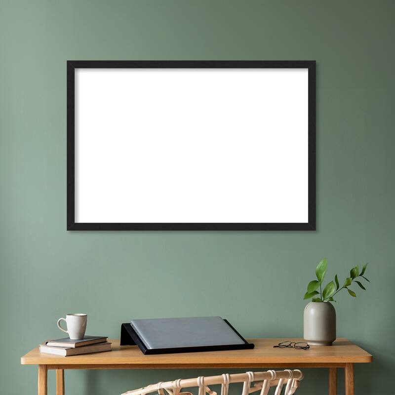 Amanti Art Grace Brushed Gold Narrow Framed Dry Erase Magnetic Board