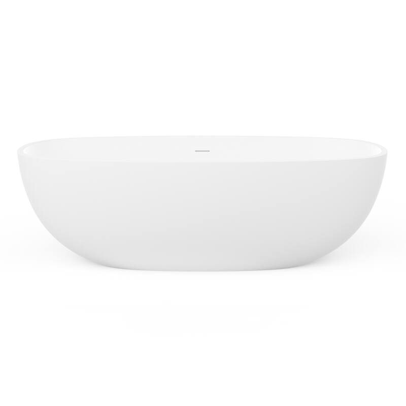 71 Inch Freestanding Solid Surface Soaking Bathtub For Bathroom