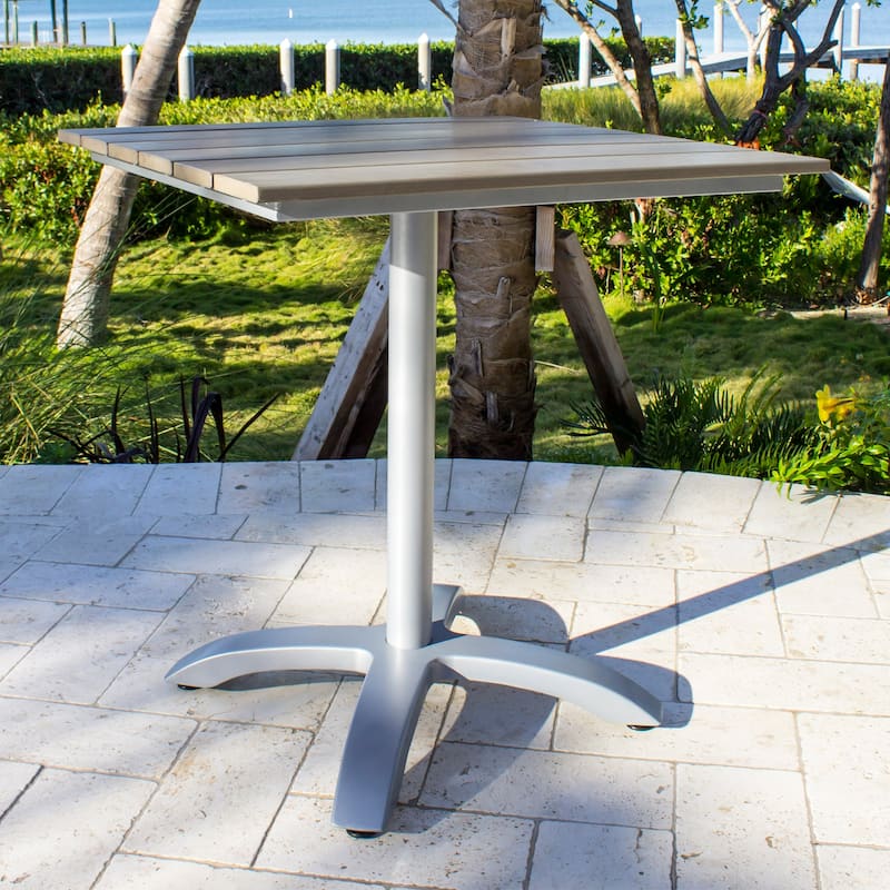 Ultra 28" Slatted Artificial Wood Table