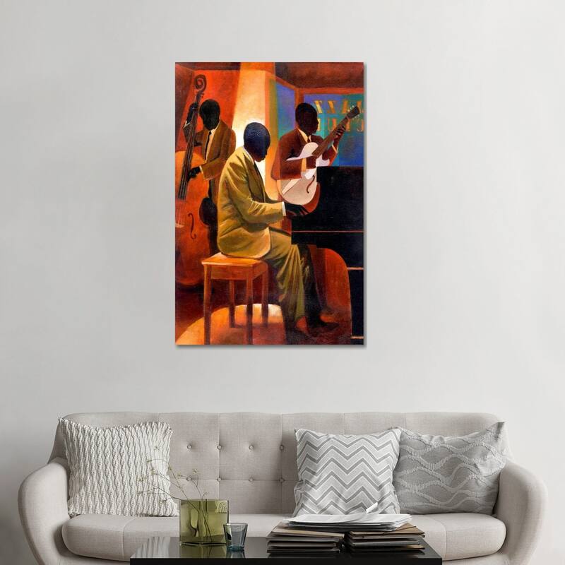 iCanvas "Piano Man" by Keith Mallett Canvas Print - 48x32x1.5
