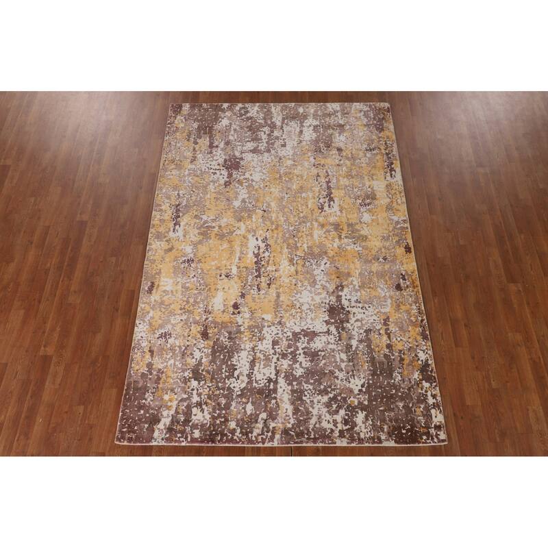 Abstract / Modern Area Rug Handmade Contemporary Wool Carpet - 5'11"x 8'11"