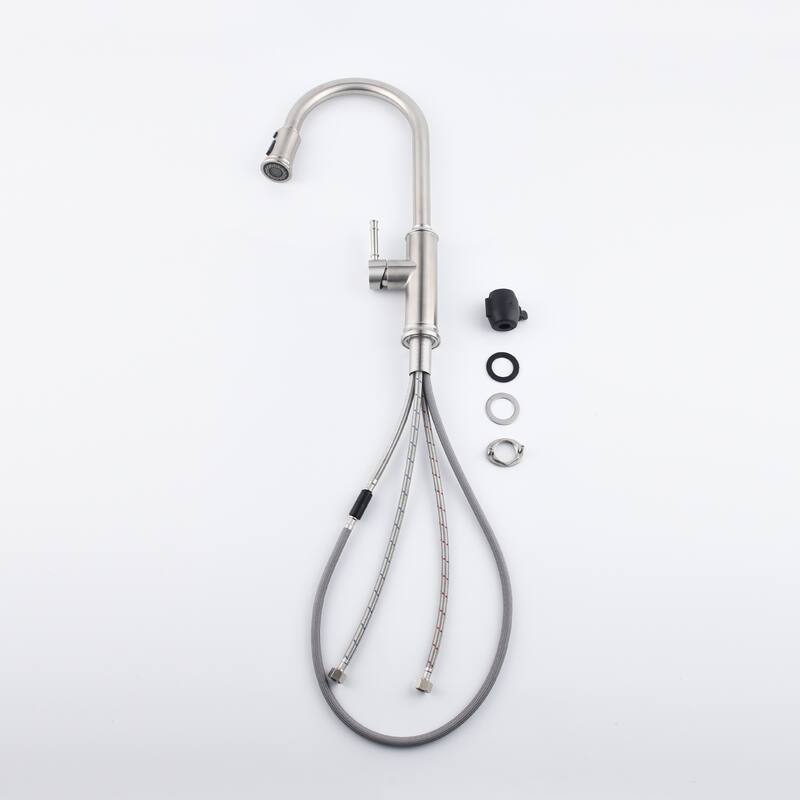 Matte Black Pull Out Sprayer Kitchen Faucet