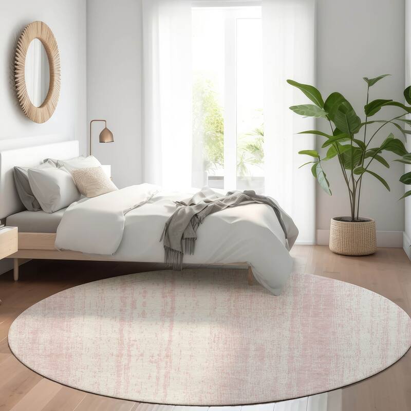 Machine Washable Indoor/ Outdoor Chantille Stripes Ombre Rug