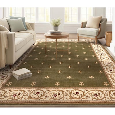 Well Woven Barclay Fleur De Lis Traditional Oriental Living Room Rug