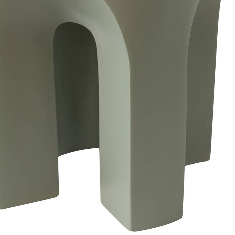 Round Side Table End Table in Fiberstone for Indoor and Outdoor