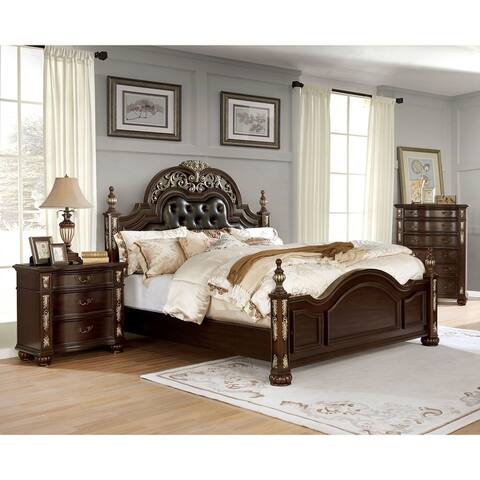 Furniture of America Urex Traditional Cherry 3-piece Bedroom Set