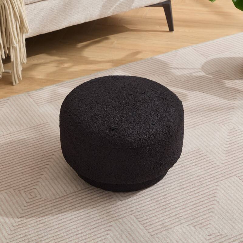 Modern Teddy Upholstered Mushroom Shape Ottoman