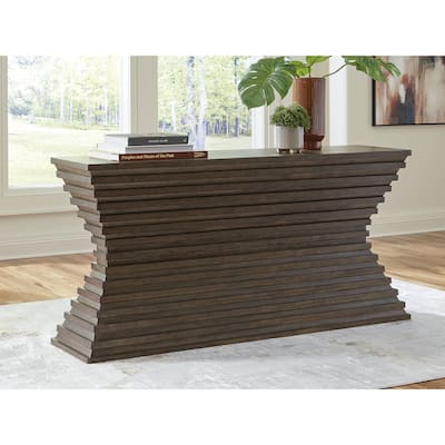 Signature Design by Ashley Hannodream Brown Sofa Table - 72" W x 18" D x 34.75" H