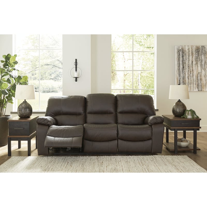 Signature Design by Ashley Leesworth Brown Reclining Power Sofa - 88"W x 41"D x 41"H
