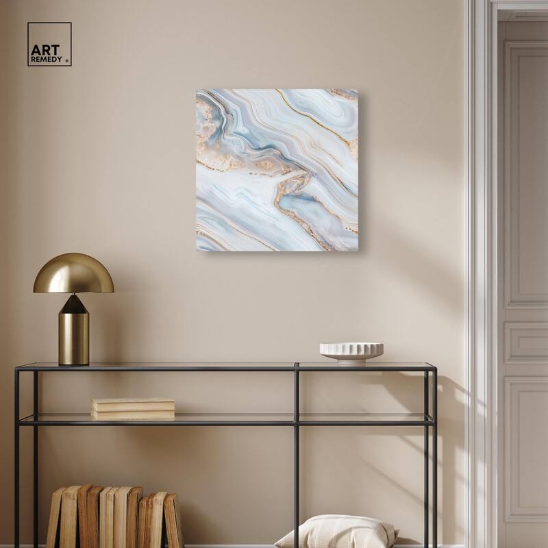 Icy Glitter Stone I Canvas by Art Remedy, Gallery Wrapped