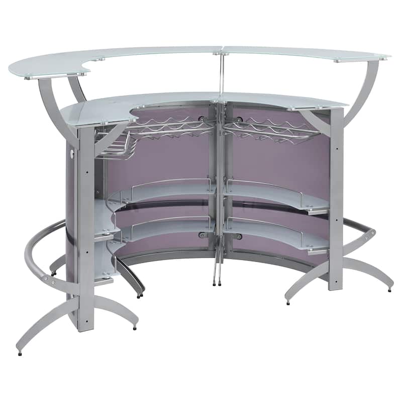 Dallas 3-piece Curved Freestanding Home Bar Cabinet