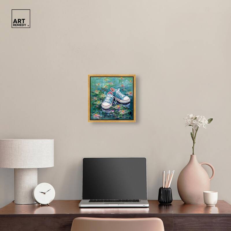 Lily Pad Sneakers II Canvas by Art Remedy