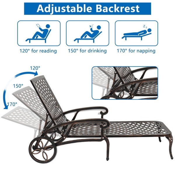 metal outdoor chaise lounge chair