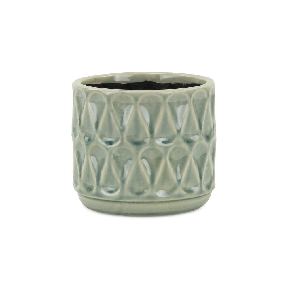 Lacrima Green Ceramic Droplet Pot
