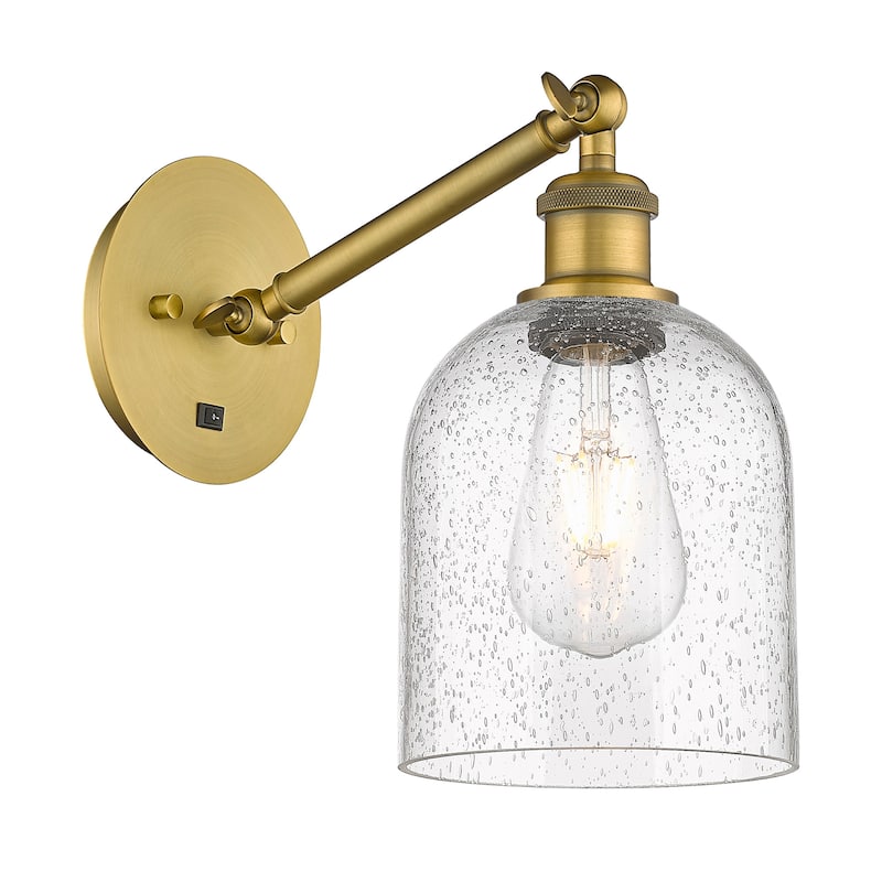 Innovations Lighting 317-1W-10-6 Bella Sconce Bella 10" Tall Wall - Brushed Brass / Seedy