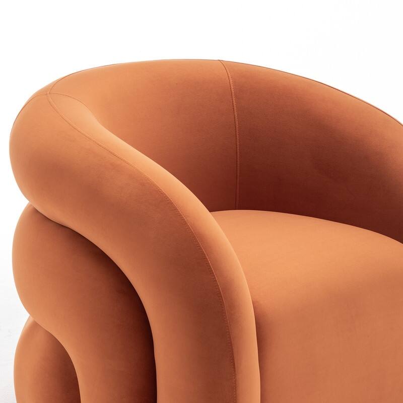 SEYNAR Modern Glam Velvet 360 Degree Swivel Accent Armchair with Tufted Back Set of 2