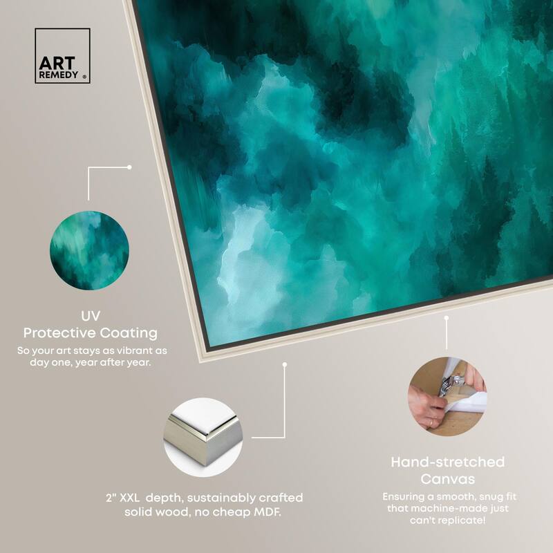 Textured Teal II Canvas by Art Remedy
