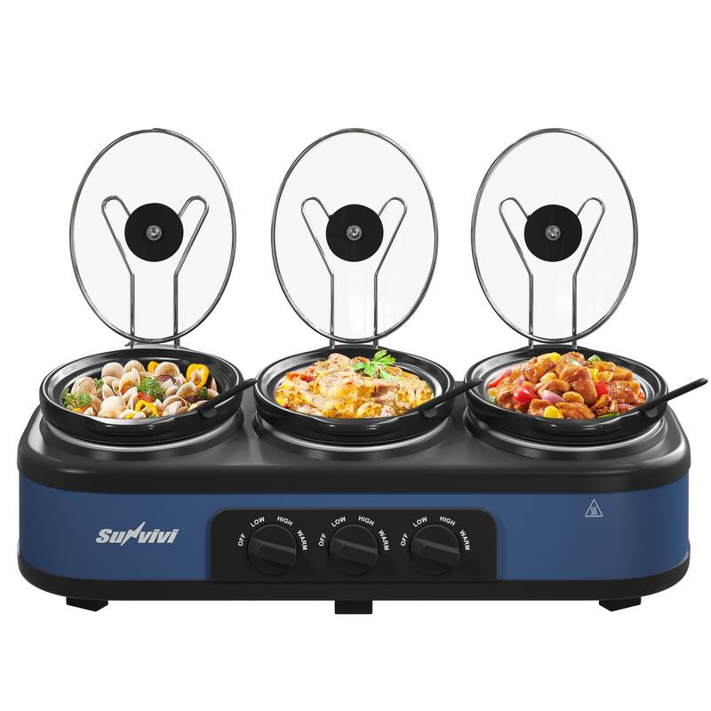 Triple Slow Cooker, 3 x 1.5 QT