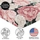 preview thumbnail 5 of 4, Sweet Jojo Designs Black Pink Boho Shabby Chic Floral Girl Fitted Crib Sheet Bohemian Vintage Garden Watercolor Flower Nature