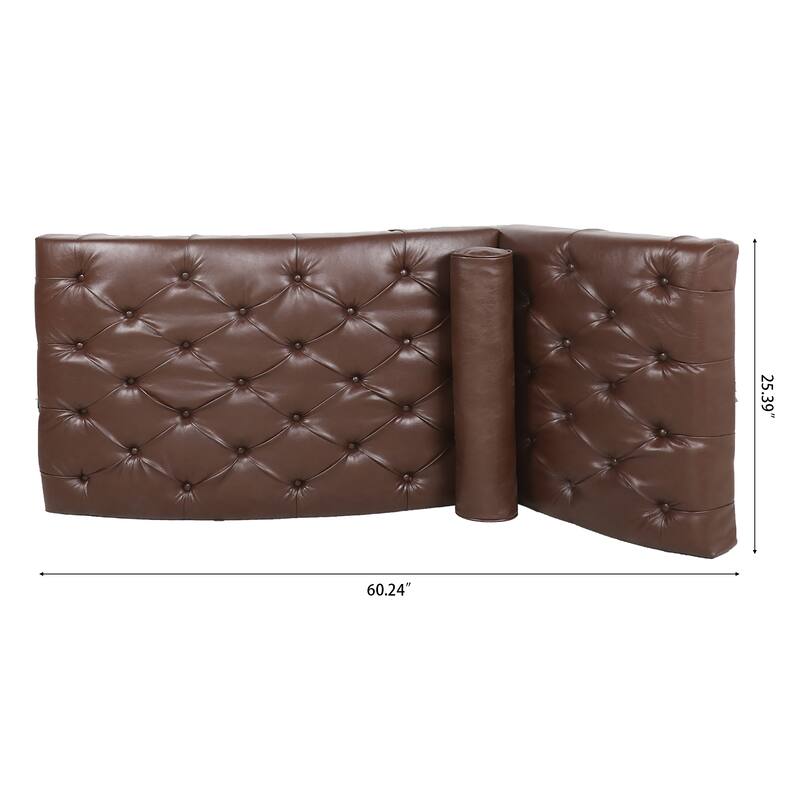 Christopher Knight Home - Arlo Upholstered Chaise Lounge with Rolling Pillow and Birch Legs