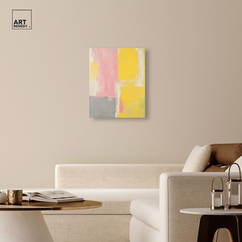 Blush and Sunshine Canvas by Art Remedy, Gallery Wrapped