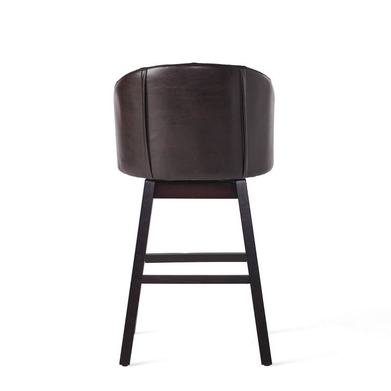 Ogden Contemporary Tufted Swivel Barstools with Nailhead Trim (Set of 2) by Christopher Knight Home