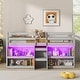 preview thumbnail 7 of 17, Gymax Twin Size Loft Bed w/ LED Lights Staircase & Safety Guardrail