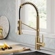 preview thumbnail 51 of 147, Kraus Bolden 2-Function 1-Handle Commercial Pulldown Kitchen Faucet KPF-1610 - 18" Height - BB - Brushed Brass