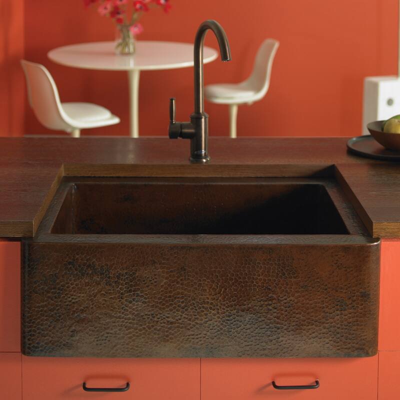 Native Trails Farmhouse 25" Single Basin 16 Gauge Hammered Copper