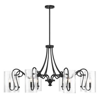 Calgary 8-Light Chandelier in Matte Black