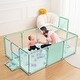 preview thumbnail 2 of 6, Infant 71"x48" 4-Panel Baby Playpen Foldable Playard with Basketball Hoop Green