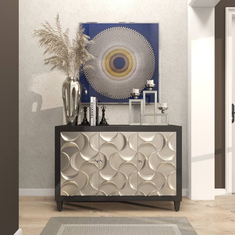 Stainless Steel Metal Geometric Open Frame Decorative Candelabra with Overlapping Rectangles - Silver - Roche River Decor