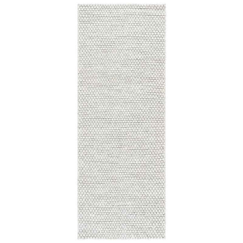 SAFAVIEH Handmade Vermont Buffy Transitional Wool Rug - 2'3" x 8' Runner - Light Grey/Ivory
