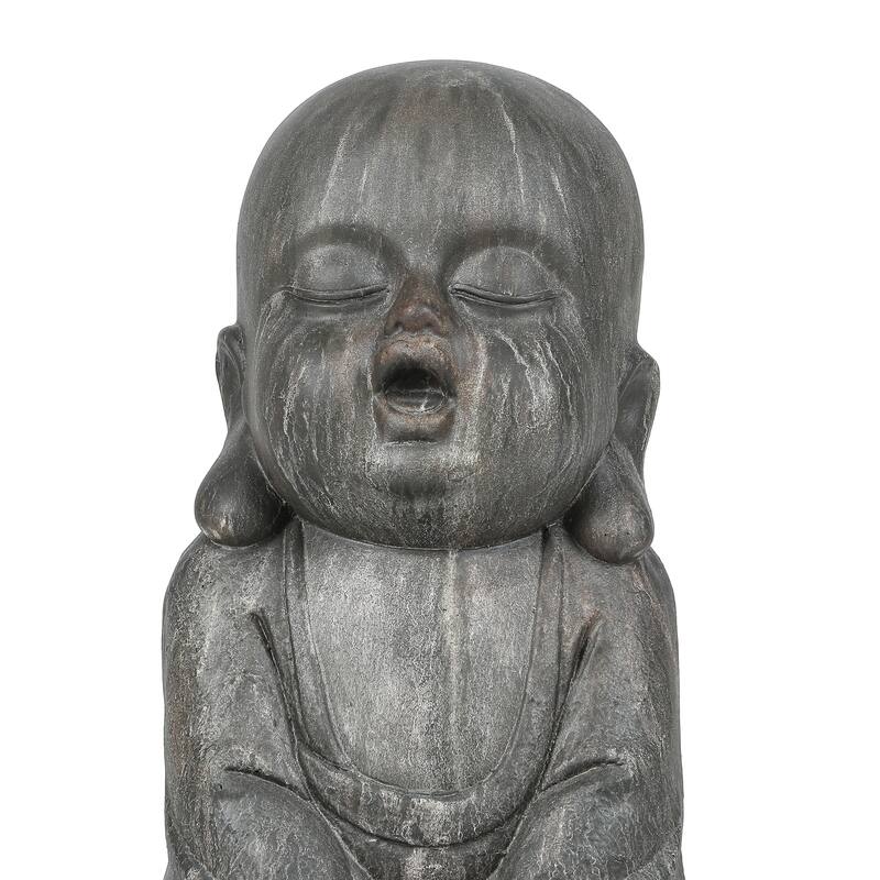 Meditating Buddha Monk Garden Statue