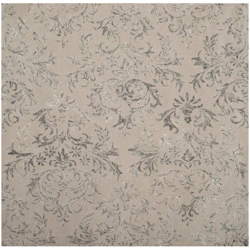 SAFAVIEH Handmade Glamour Sadhna Modern Viscose Rug - 6' Square - Grey