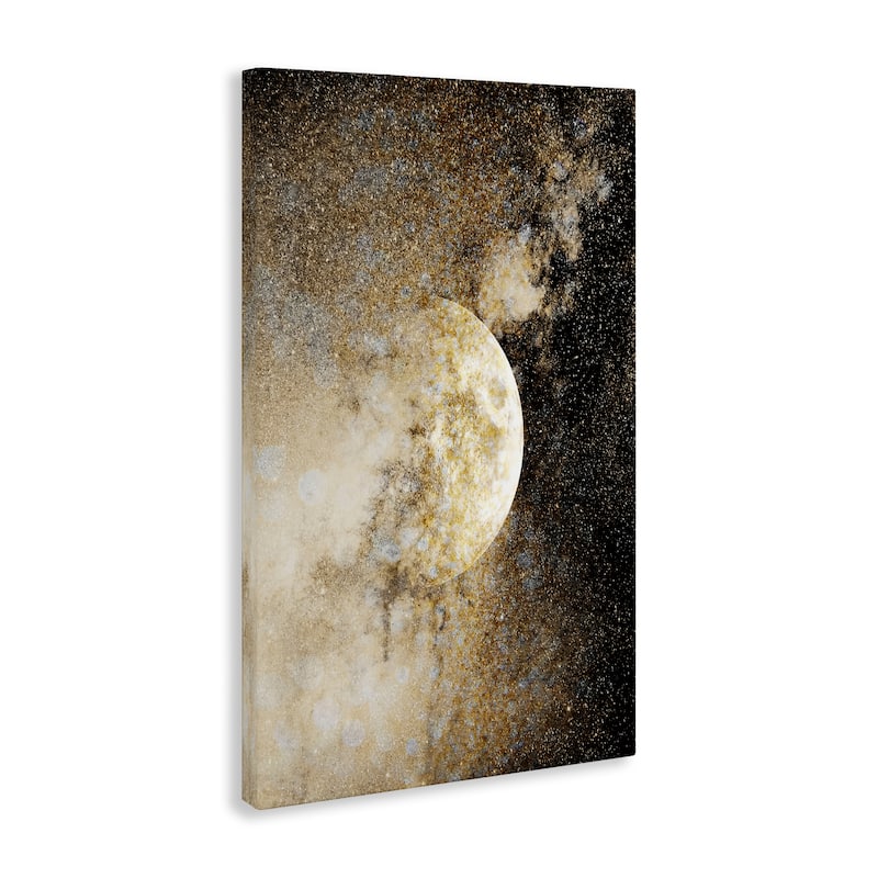 Stupell Starry Nebula Full Moon Canvas Wall Art Design By Gemma Bardot