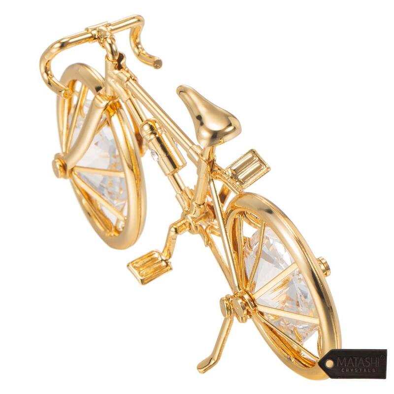 24K Gold Plated Bicycle Desk/House Ornament by Matashi - N/A