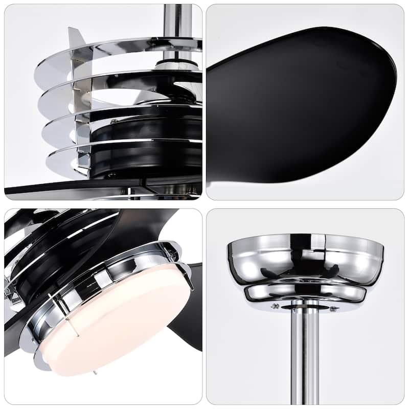 Modern Minimalist Ceiling Fan Light with 3 Blades and DC Motor, Speed Adjustment Function for Bedroom and Living Room