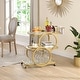 preview thumbnail 24 of 28, Metal Bar Cart Silver Bar Carts for the Home