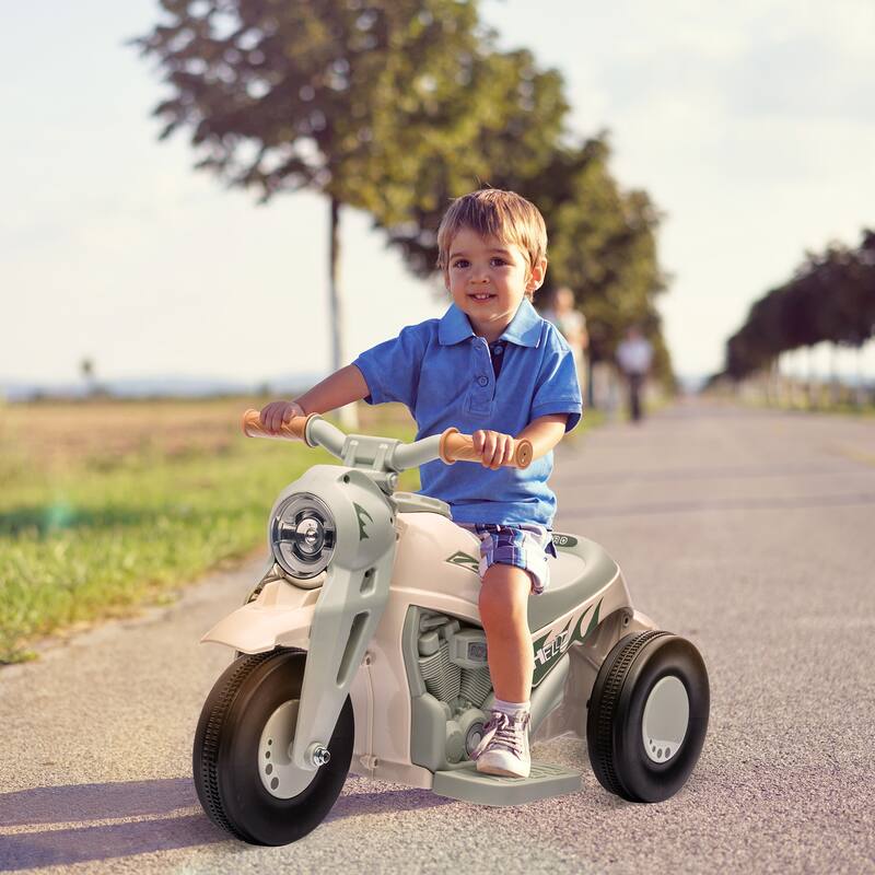 Electric Kids Motorcycle, 6V Bubble Ride-on with LED Lights, 3 Wheeled, Music, and Forward Reverse Function for Toddlers