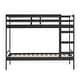 preview thumbnail 8 of 8, Modern Simple Solid Wood Twin Over Twin Bunk Bed