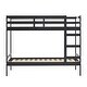 preview thumbnail 6 of 5, Transitional Twin Over Twin Bunk Bed With Rounded Ladder Rungs And Gurad, Loft Bed, Assembly Is Required