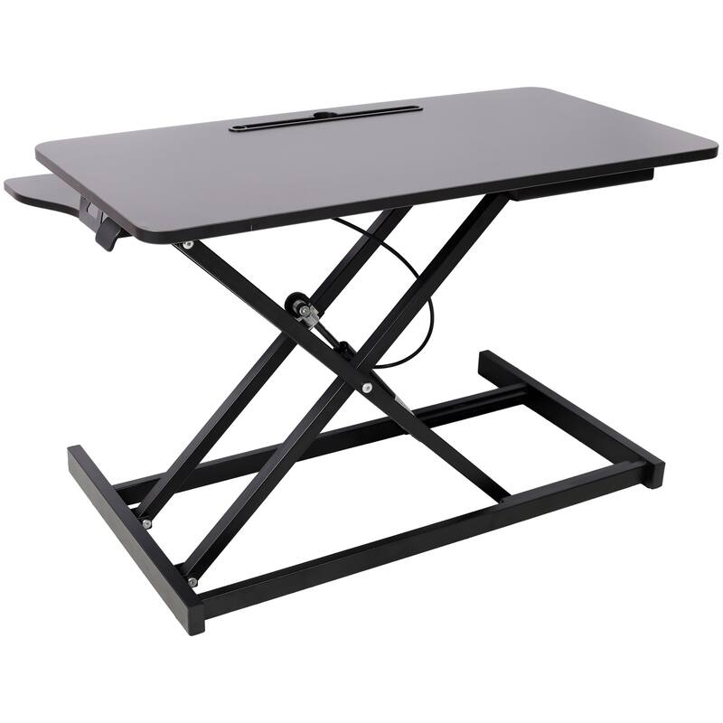 Anmytek Adjustable Height Standing Laptop Desk with Keyboard Tray Black