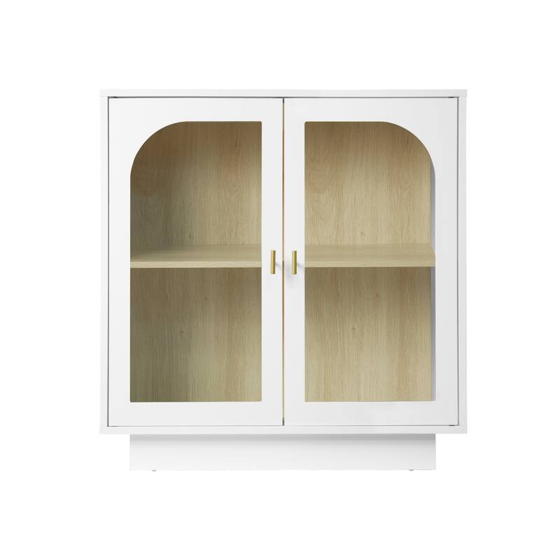 Storage Cabinet with Acrylic Door for Living Room - N/A
