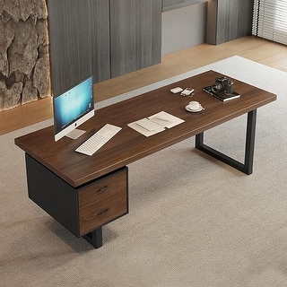 Brown Rectangle Solid Wood Desks - Bed Bath & Beyond - 41287219