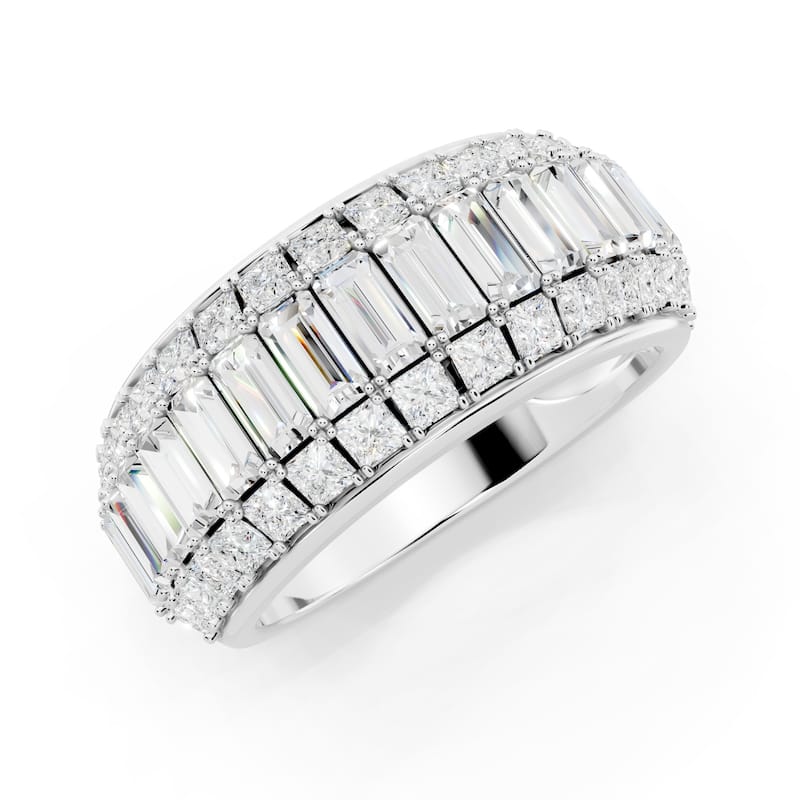Auriya 14k Gold 2 1/2ctw Lab Grown Diamond Anniversary Ring (E-F VS)