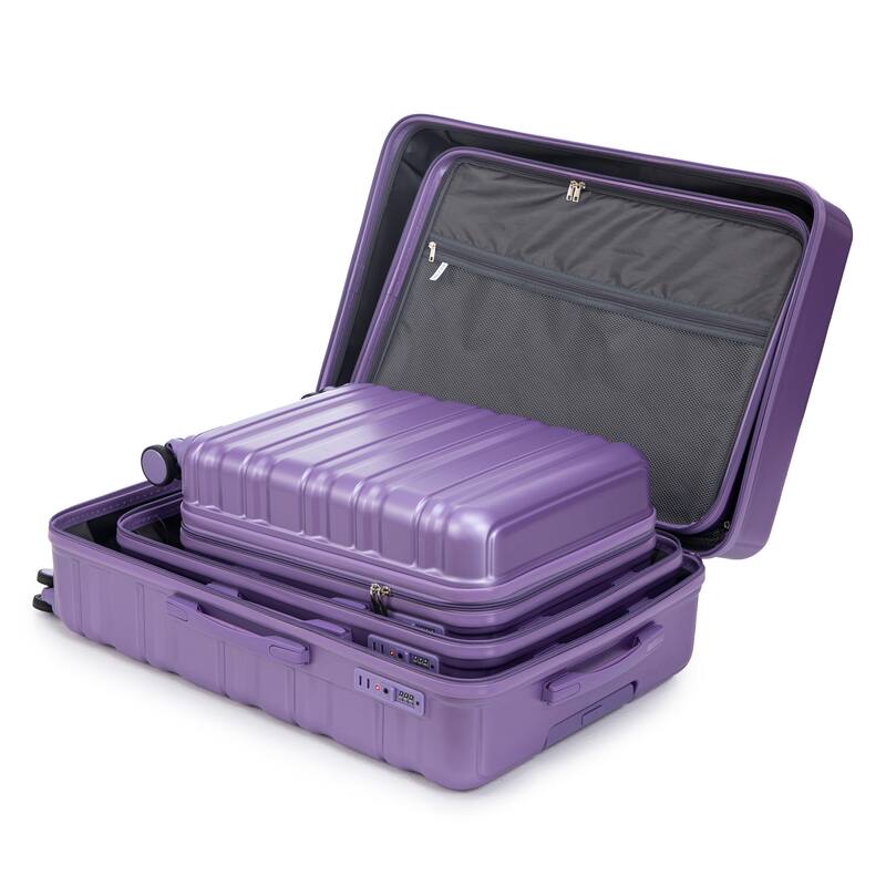 Luggage Sets 3 Piece Suitcases with Wheels, Suitcase Set ABS Hard Case Luggage with TSA Combination Lock, for Men and Women